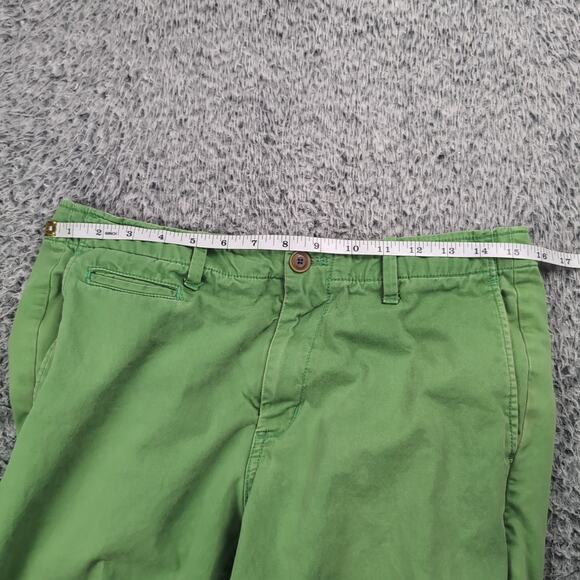 Gap Pants Men 31X32 Green Classiccore Casual Minimal Preppy Chino Flat Front - Picture 5 of 9